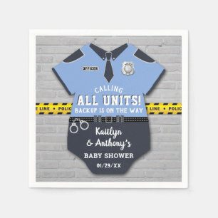 Police Officer Baby Shower Napkin
