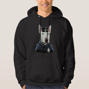 Police Officer Bull Terrier Cop dog on Police Bull Hoodie