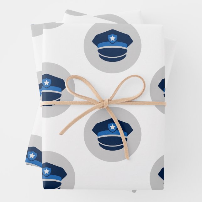 Police Officer Cap Gift Wrap (In situ)