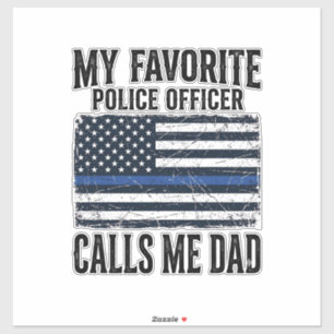 Police Officer Dad Thin Blue Line Vintage Vector D