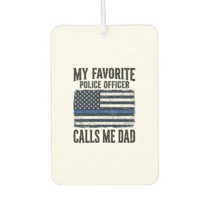 Police Officer Dad Thin Blue Line Vintage Vector D Air Freshener
