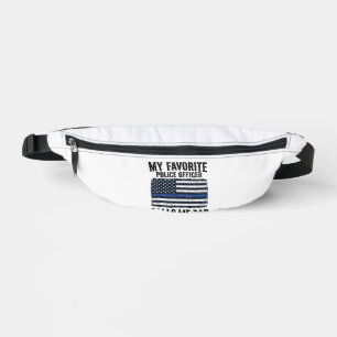 Police Officer Dad Thin Blue Line Vintage Vector D Fanny Pack