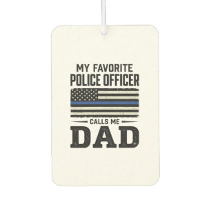 Police Officer Dad Vintage Flag Shirt Design_1 Air Freshener