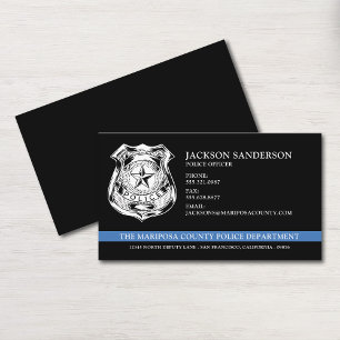 Police Officer Department Law Enforcement Logo Business Card