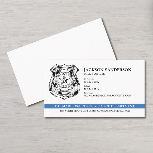 Police Officer Department Law Enforcement Logo Business Card (Police Officer Department Law Enforcement Logo Business Card)
