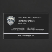 Police Officer Detective Logo Business Card