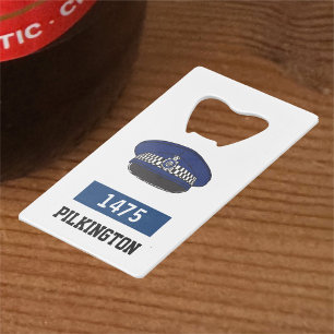Police Officer Gift. UK Police Flat Cap Credit Card Bottle Opener