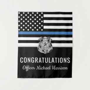 Police Officer Graduation Law Enforcement Academy Tapestry