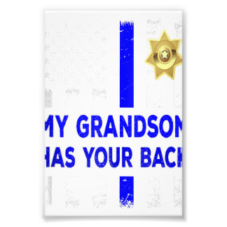 Police Officer Grandparents My Grandson Has Gift Photo Print