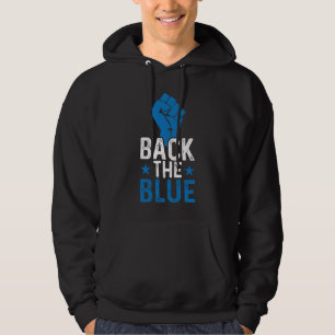 Police Officer I Back The Blue Police Supporter Hoodie