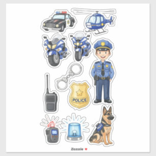 👮‍♂️ Police Officer K9 Dog Patrol Vinyl Sticker