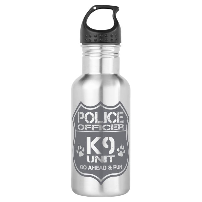 Police Officer K9 Unit Go Ahead Run 532 Ml Water Bottle (Front)