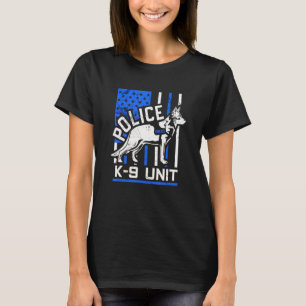 Police Officer K 9 Unit German Shepherd Policeman T-Shirt