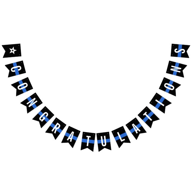 Police Officer Law Enforcement Congratulations  Bunting Flags (All)