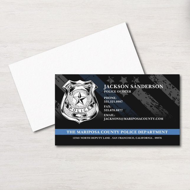 Police Officer Law Enforcement Custom Logo Business Card (Police Officer Law Enforcement Custom Logo Business Card)
