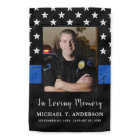 Police Officer Memorial Photo Thin Blue Line