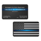 Police Officer Modern Thin Blue Line Metallic Dept