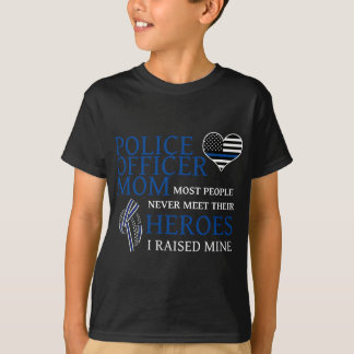 Police Officer Mom - Thin Blue Line Family T-Shirt