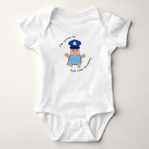 Police officer mommy baby bodysuit