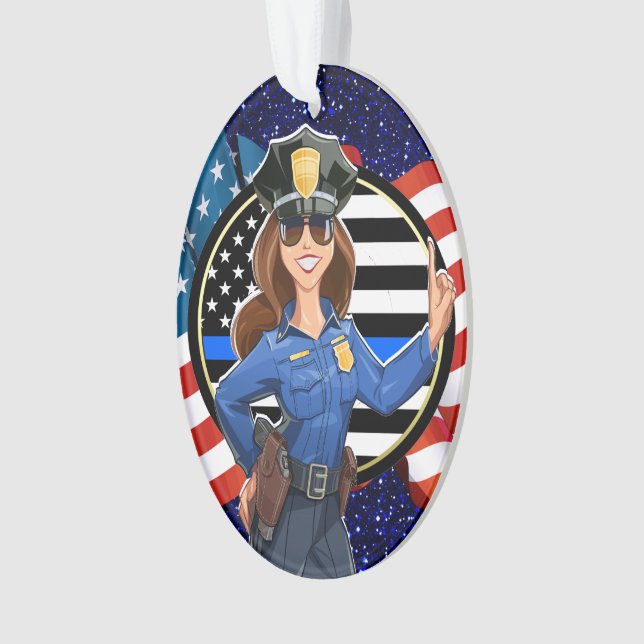 Police Officer Ornament (Front)