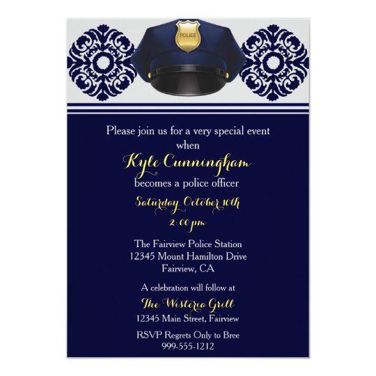 Police Officer Party Invitation