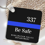 Police Officer Personalized Dept Thin Blue Line Keychain<br><div class="desc">If you're looking for a personalized and thoughtful gift for a police officer in your life, look no further than our customized police gifts. Our thin blue line keychain is a modern and stylish accessory that any law enforcement officer would be proud to carry. The bright blue colouring of the...</div>