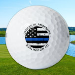 Police Officer Personalized Thin Blue Line Golf Balls<br><div class="desc">Thin Blue Line Police Golf Balls - USA American flag design in Police Flag colours, distressed design . This personalized police golf balls are perfect law enforcement officer gifts, police retirement gifts, police officer gifts. Personalize these police thin blue line golf balls with police officers name and department or other...</div>
