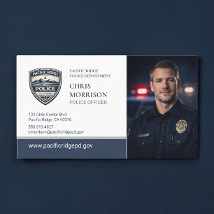 Police Officer Photo Law Enforcement Business Card