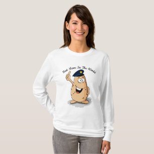 Police officer potato with a blue police hat T-Shirt