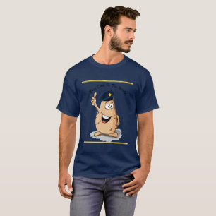 Police officer potato with a blue police hat T-Shirt