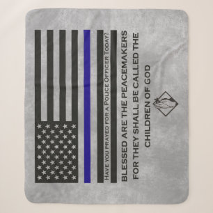 Police Officer Prayer Blessed By God Peacmakers Sherpa Blanket