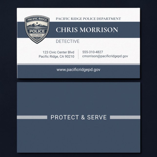 Police Officer Professional Business Card (Creator Uploaded)