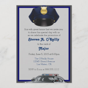 Police Officer Promotion Invitations