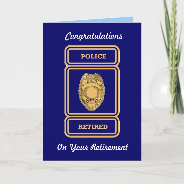 Police Officer Retirement Card (Front)
