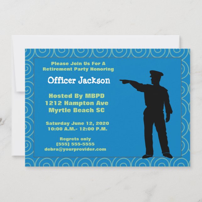 Police Officer Retirement Invitation (Front)