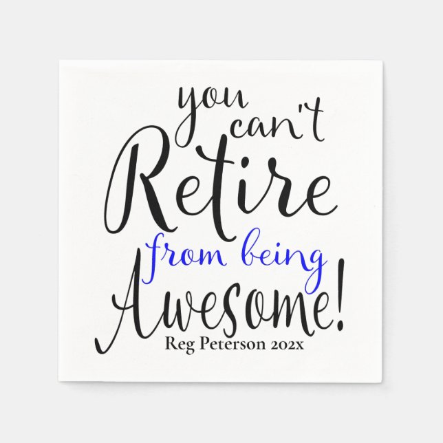 Police Officer Retirement Napkin (Front)