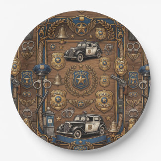 Police Officer Retirement or Birthday Party Paper Plate