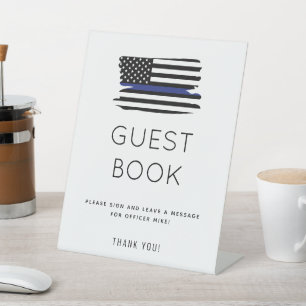 Police Officer Retirement Party Guest Book Sign