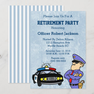 Police Officer Retirement Party  Invitation