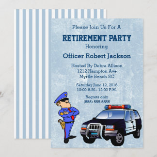 Police Officer Retirement Party Invitation