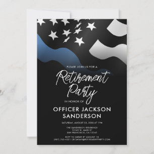 Police Officer Retirement Party Law Enforcement Invitation