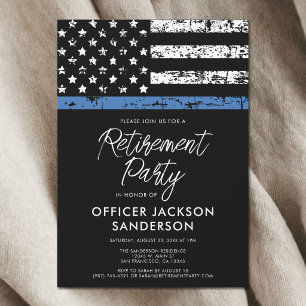 Police Officer Retirement Party Law Enforcement Invitation