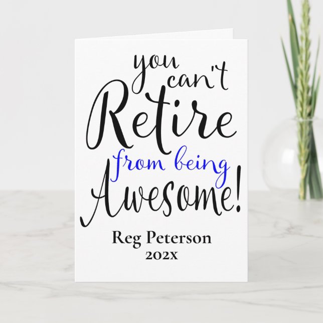 Police Officer Retirement Thank You Card (Front)