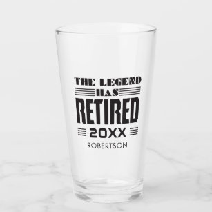 Police Officer Retirement The Legend Has Retired Glass