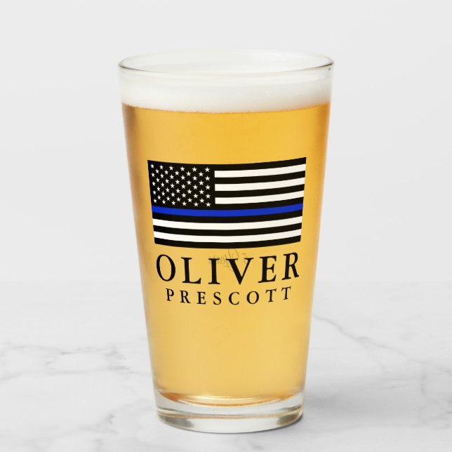 Police Officer | Service Anniversary Glass (Front Filled)