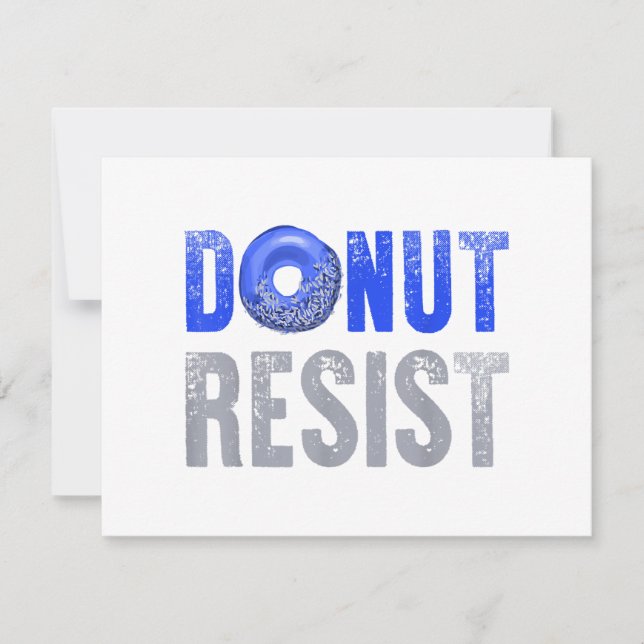 Police Officer Shirt Thin Blue Line Doughnut Resis Holiday Card (Front)