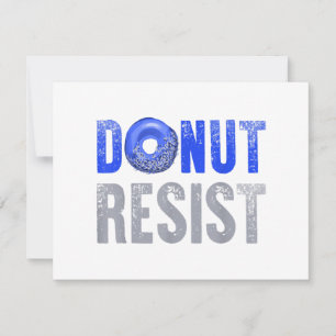 Police Officer Shirt Thin Blue Line Doughnut Resis Holiday Card
