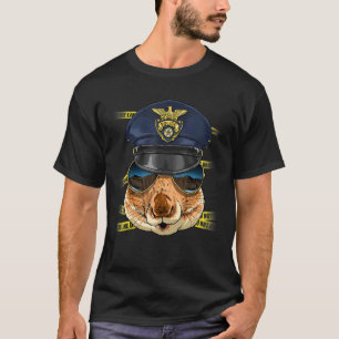 Police Officer Squirrel PD Cop Crime Scene Squirre T-Shirt