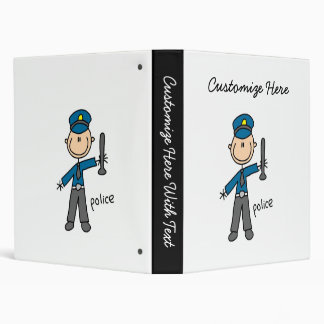 Police Officer Stick Figure Binder