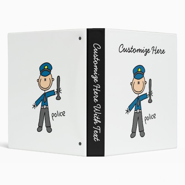 Police Officer Stick Figure Binder (Background)